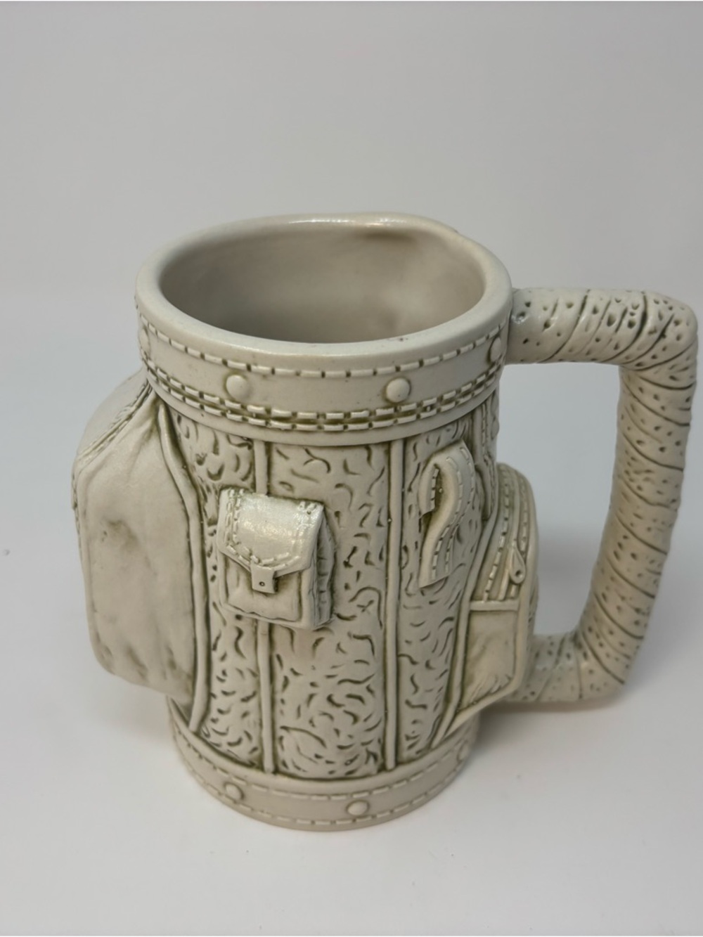 Vintage Golf Bag Caddy Beer Stein Tankard Oversized Ceramic Mug Sports Decor